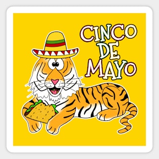 Cinco De Mayo Tiger Magnet